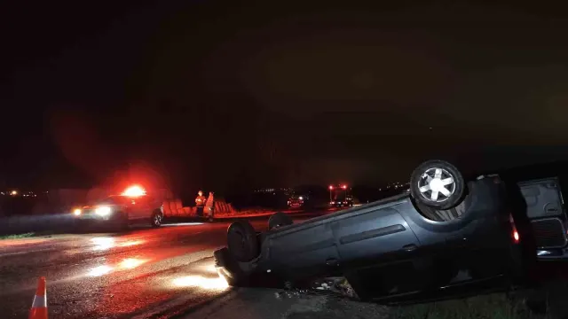 Çan’da Trafik Kazası: Kontrolden Çıkan Araç Takla Attı, 2 Yaralı