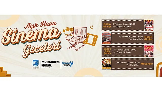 Açık Hava Sinema Geceleri Başlıyor